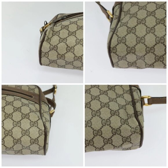 GUCCI GG Supreme Web Sherry Line Shoulder Bag PVC Beige - Picture 16 of 16